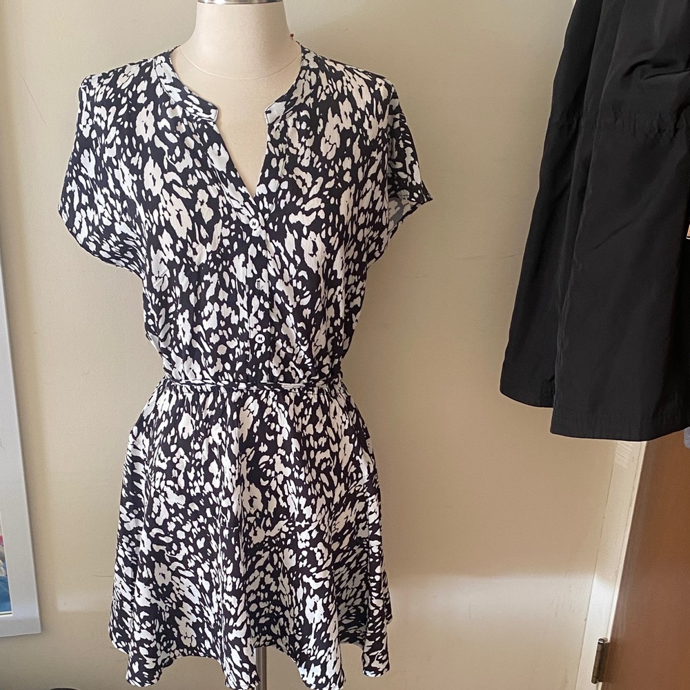 Black and White Patterned Dress